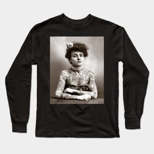 Tattooed Lady, 1907. Vintage Photo Long Sleeve T-Shirt